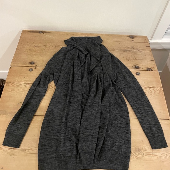 Theory Sweaters - Theory Charcoal Cardigan in size medium wool